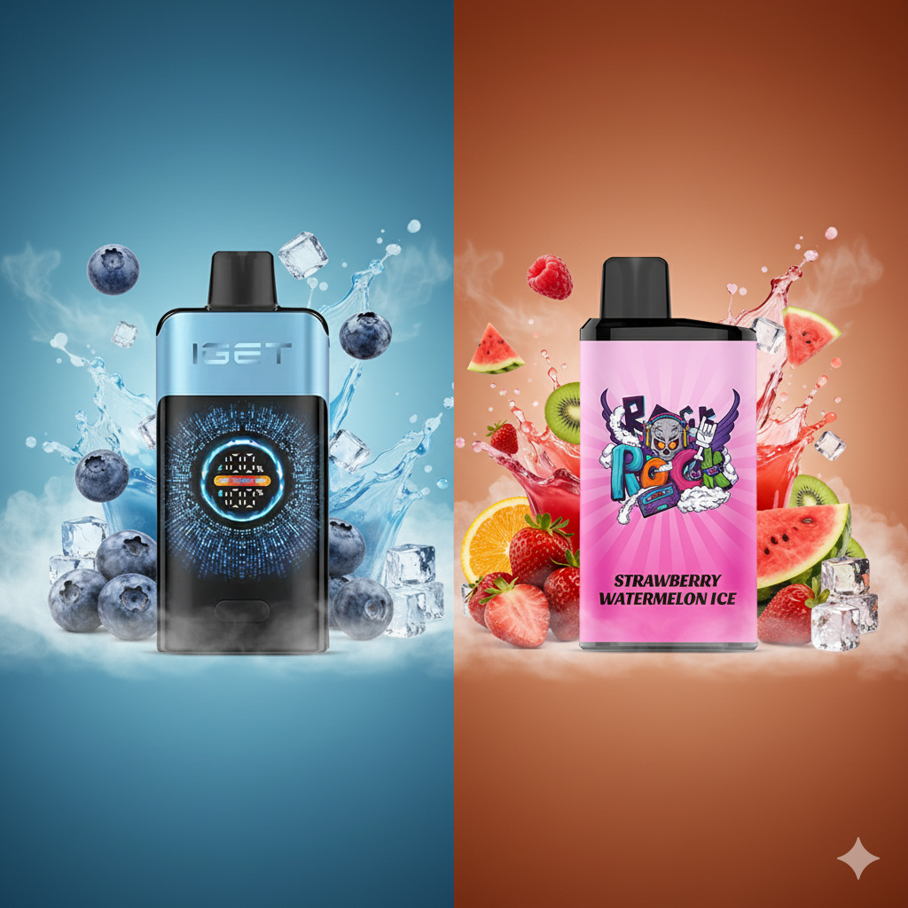 iget one blue monster vs iget bar pro blueberry